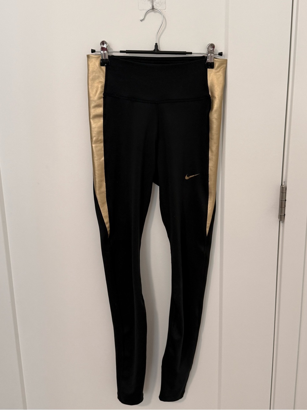 Nike Black Dri-FIT Leggings with Silver Swoosh